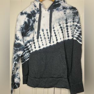 Flirtitude Active Pullover Hoodie Tye-Dye - Blue, White & Grey - Large